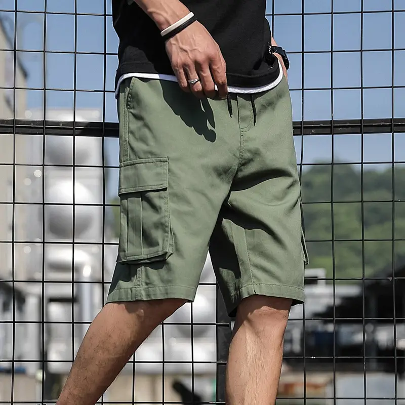 Men Korean Style Grey Shorts Casual Sports Wear - Image 4