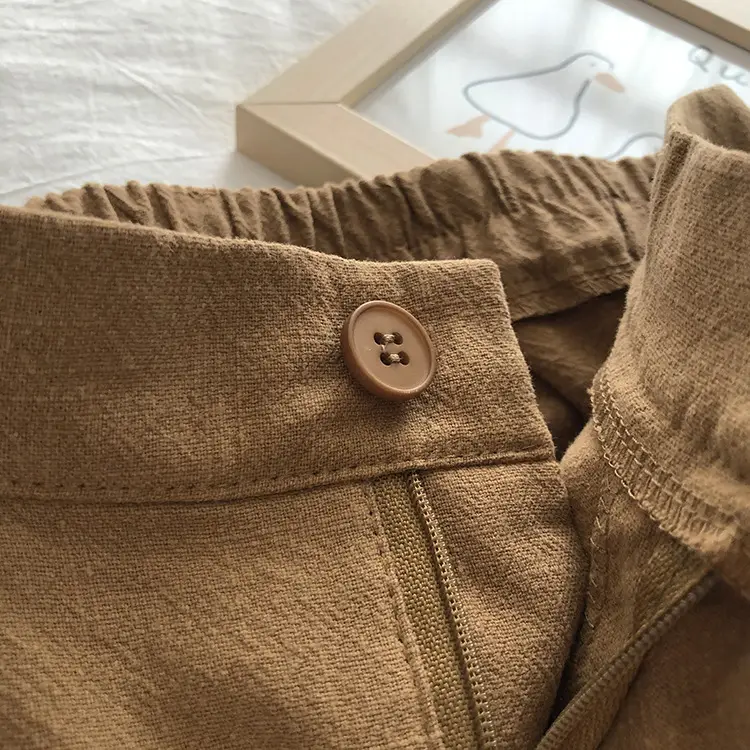 2025 Linen Wide Leg Shorts High Waist Women — feature 15