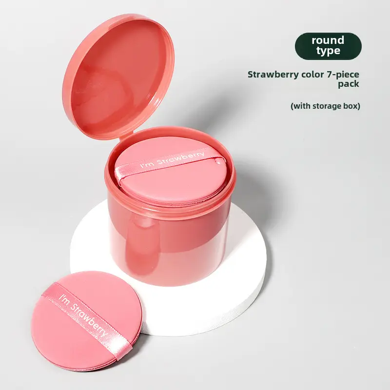 Non-Latex Wet Dry Makeup Sponge Puff Egg Yolk Pie - Image 2