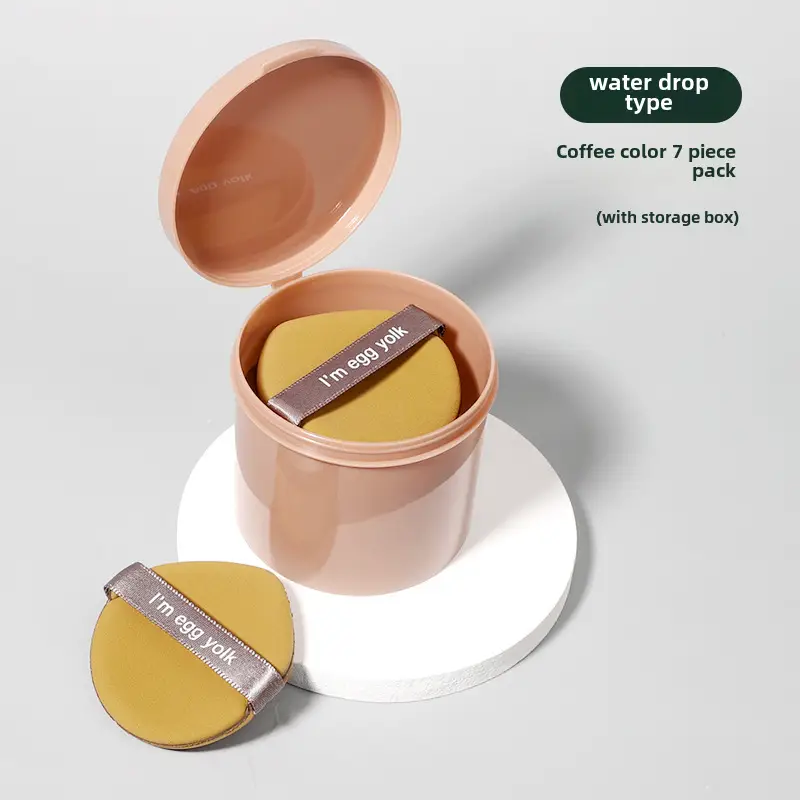 Non-Latex Wet Dry Makeup Sponge Puff Egg Yolk Pie - Image 3