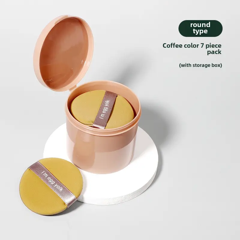 Non-Latex Wet Dry Makeup Sponge Puff Egg Yolk Pie - Image 4