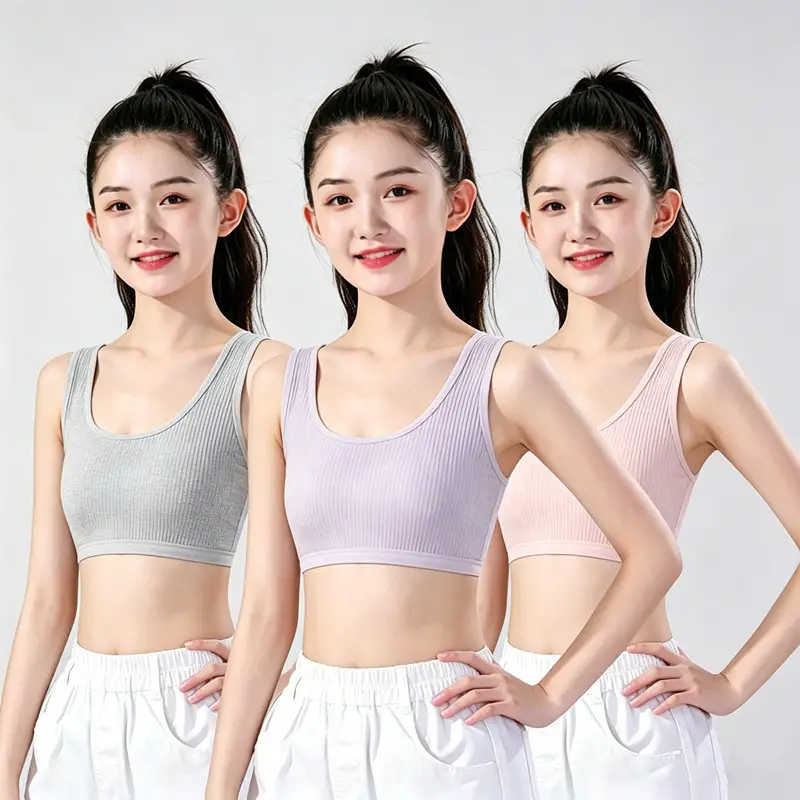 Developmental Period Small Vest Bra for Elementary and Middle School Students Aged 12-14-16, Girls' Bra, Older Children's Underwear, Thin
