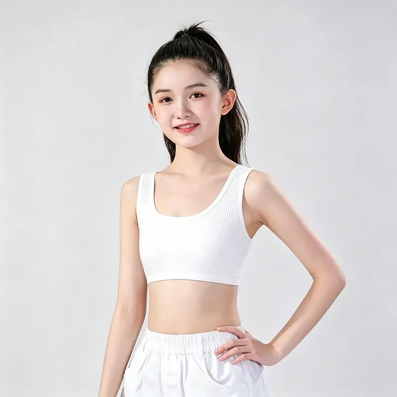 Developmental Period Small Vest Bra for Elementary and Middle School Students Aged 12-14-16, Girls' Bra, Older Children's Underwear, Thin