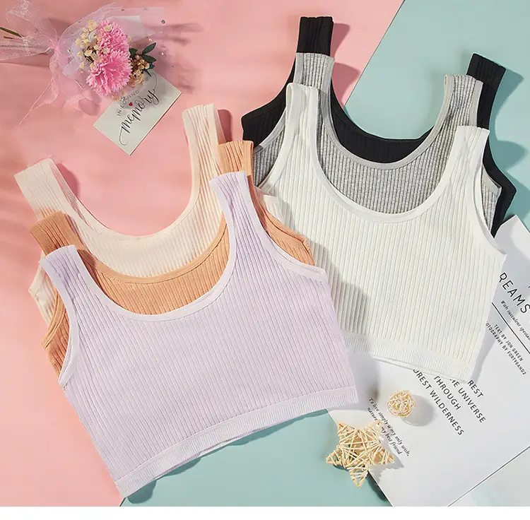 Developmental Period Small Vest Bra for Elementary and Middle School Students Aged 12-14-16, Girls' Bra, Older Children's Underwear, Thin — feature 11