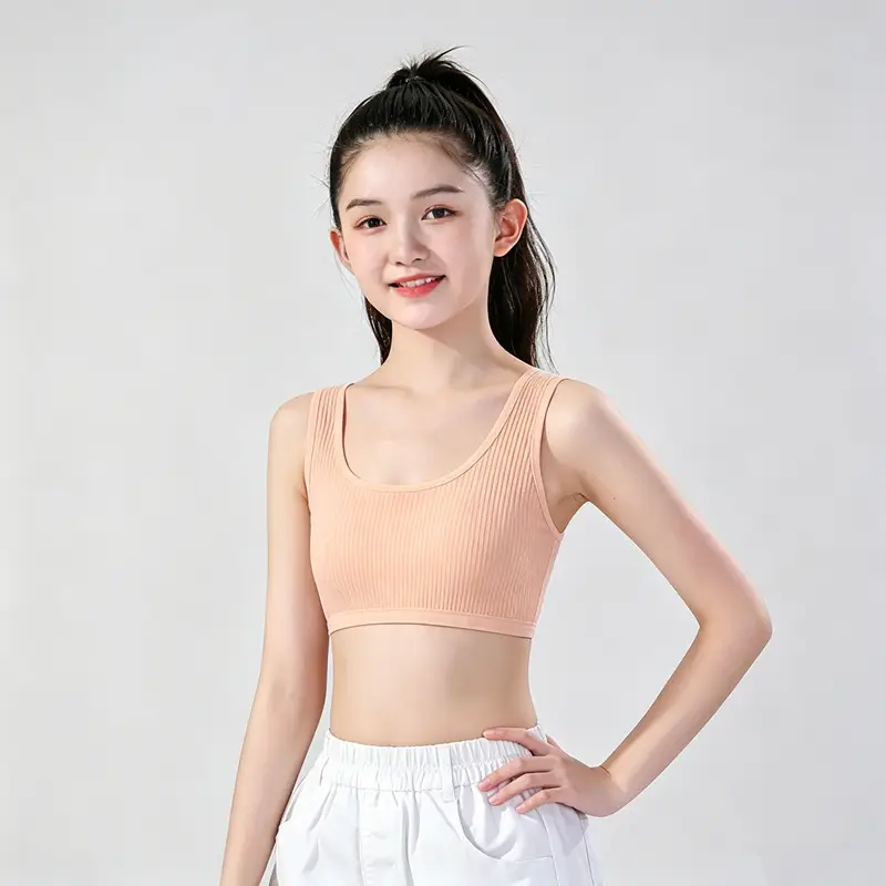 Developmental Period Small Vest Bra for Elementary and Middle School Students Aged 12-14-16, Girls' Bra, Older Children's Underwear, Thin
