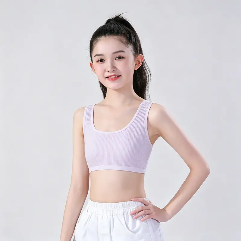 Developmental Period Small Vest Bra for Elementary and Middle School Students Aged 12-14-16, Girls' Bra, Older Children's Underwear, Thin
