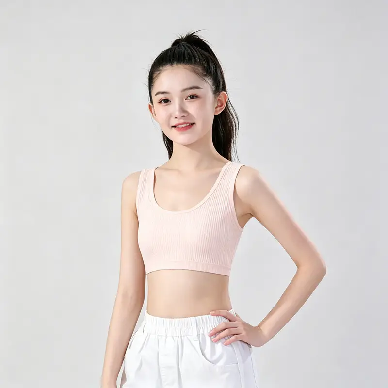 Developmental Period Small Vest Bra for Elementary and Middle School Students Aged 12-14-16, Girls' Bra, Older Children's Underwear, Thin