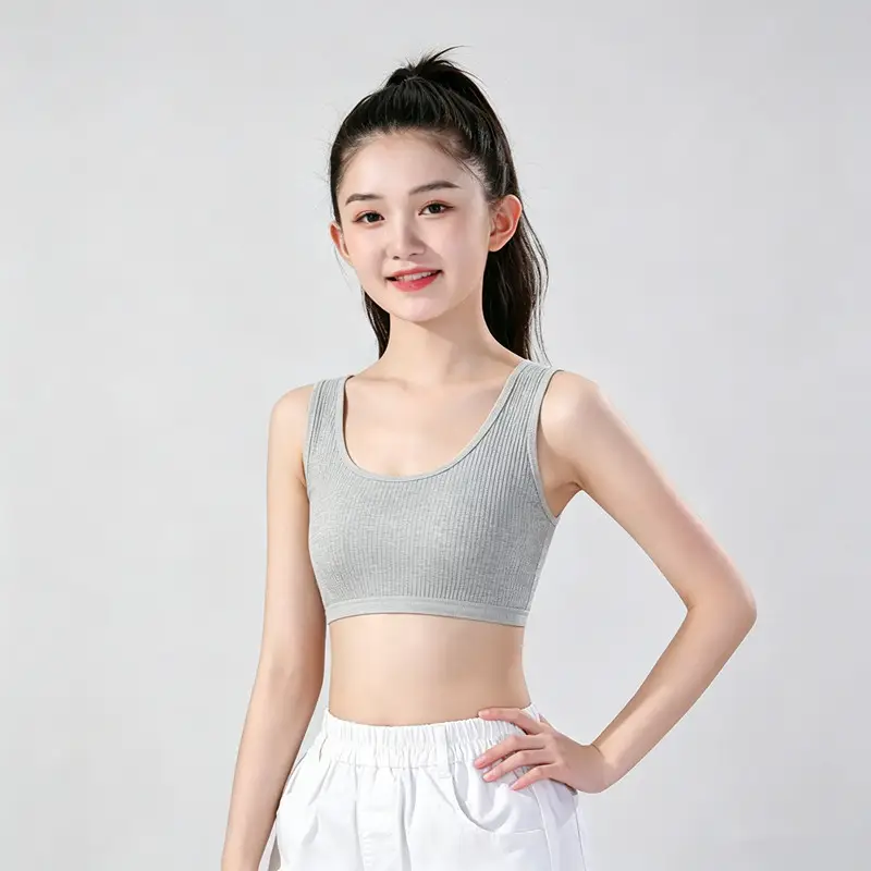 Developmental Period Small Vest Bra for Elementary and Middle School Students Aged 12-14-16, Girls' Bra, Older Children's Underwear, Thin