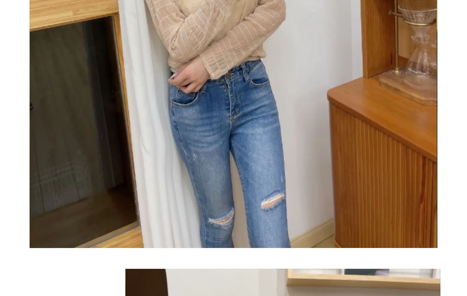 Women Lace Chiffon Half Collar Top Winter — feature 12