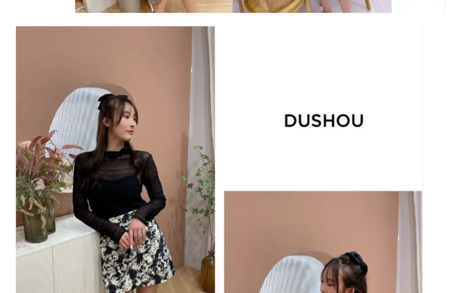 Women Lace Chiffon Half Collar Top Winter — feature 26