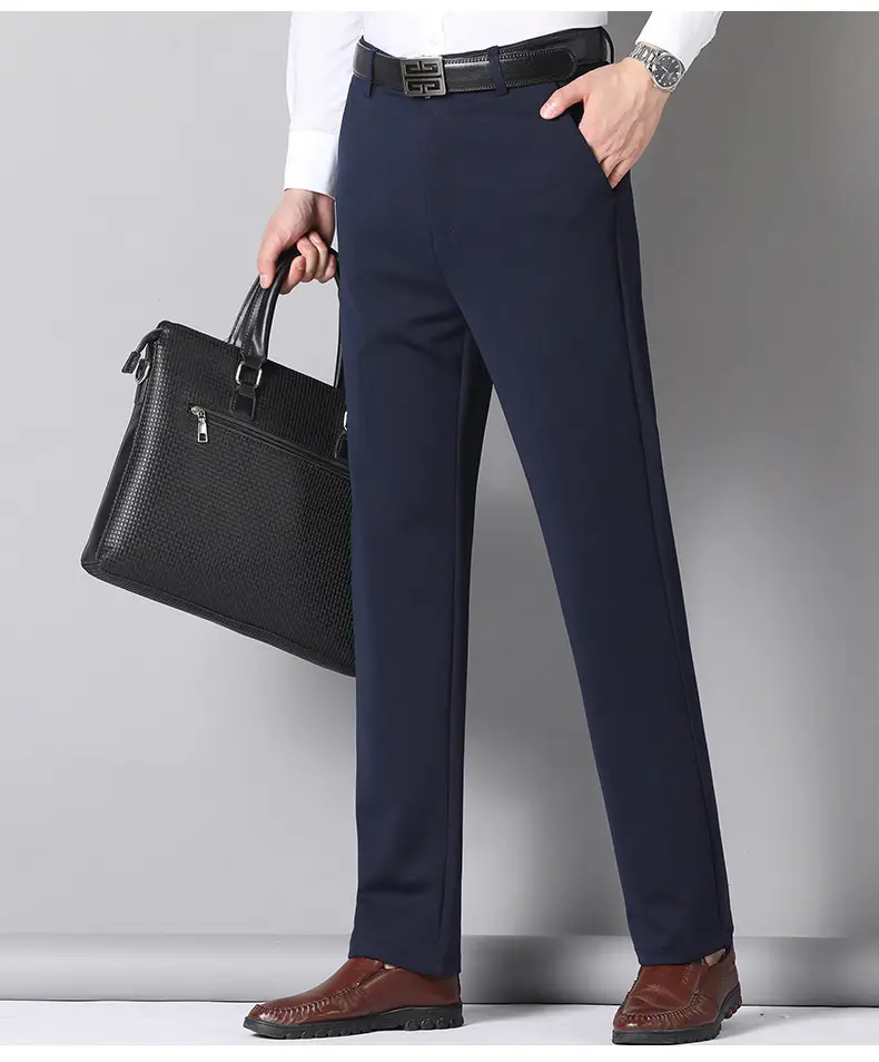 Men Elastic Summer Thin Trousers Dark Gray — feature 17