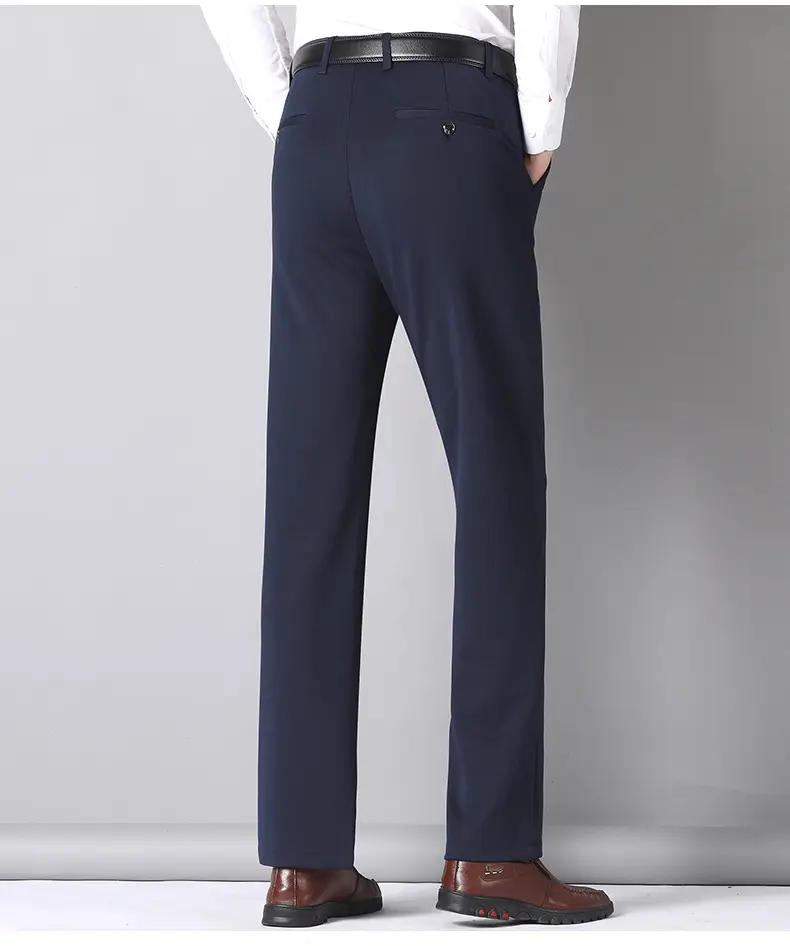 Men Elastic Summer Thin Trousers Dark Gray — feature 18