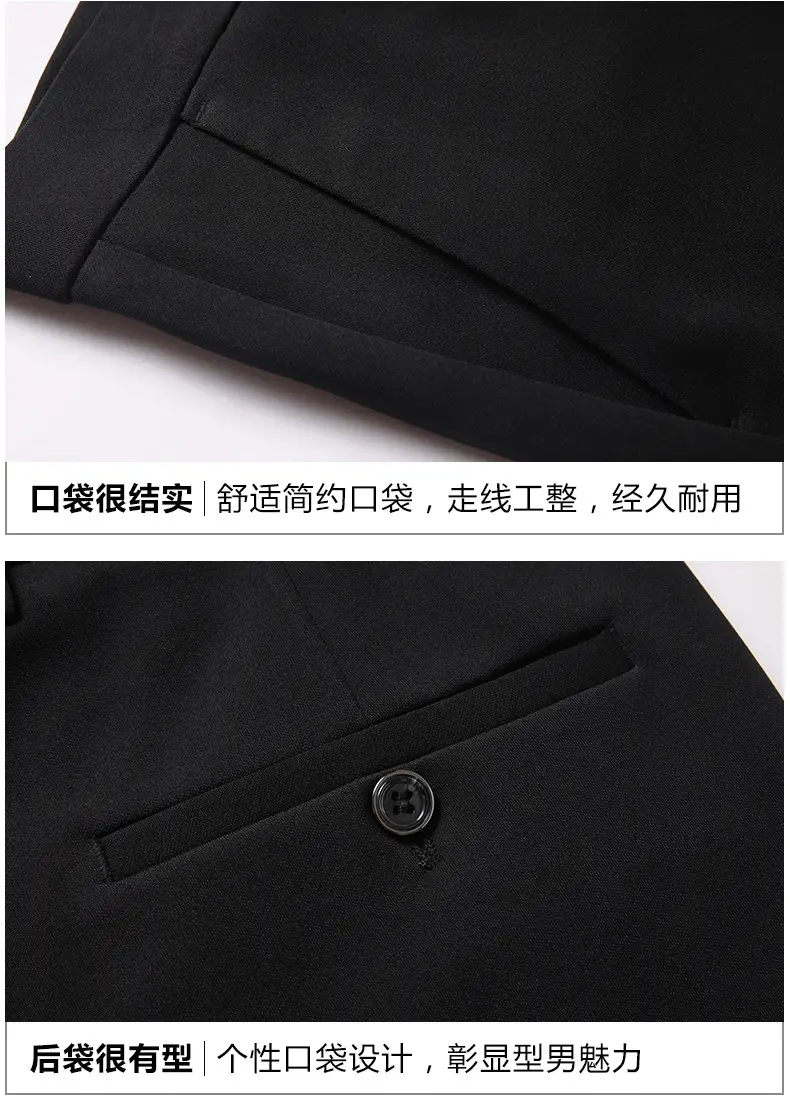 Men Elastic Summer Thin Trousers Dark Gray — feature 26
