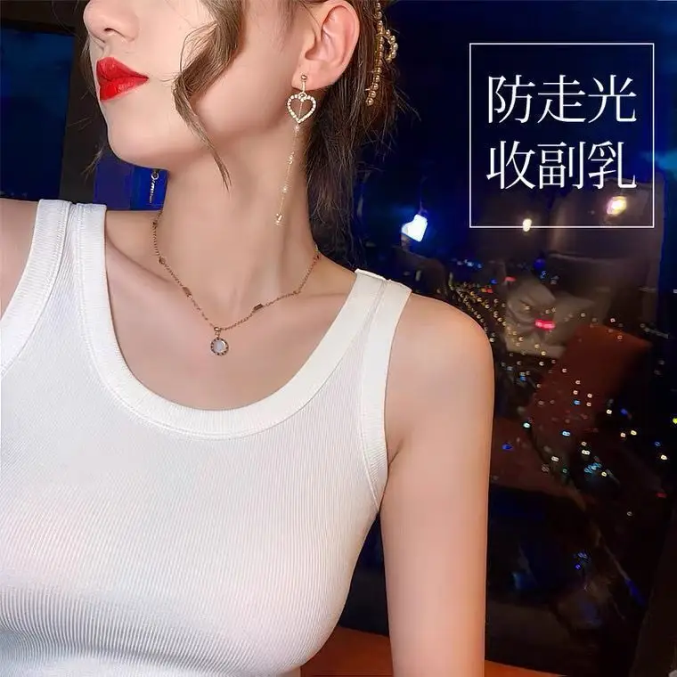 Women's Black Slim Fit Sleeveless T-Shirt - Image 12