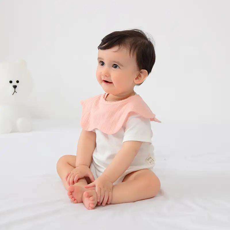 Baby Bib 4 Layer Cotton Gauze 360 Rotating - Image 9
