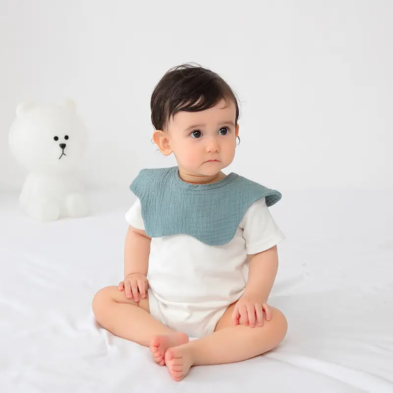 Baby Bib 4 Layer Cotton Gauze 360 Rotating - Image 10