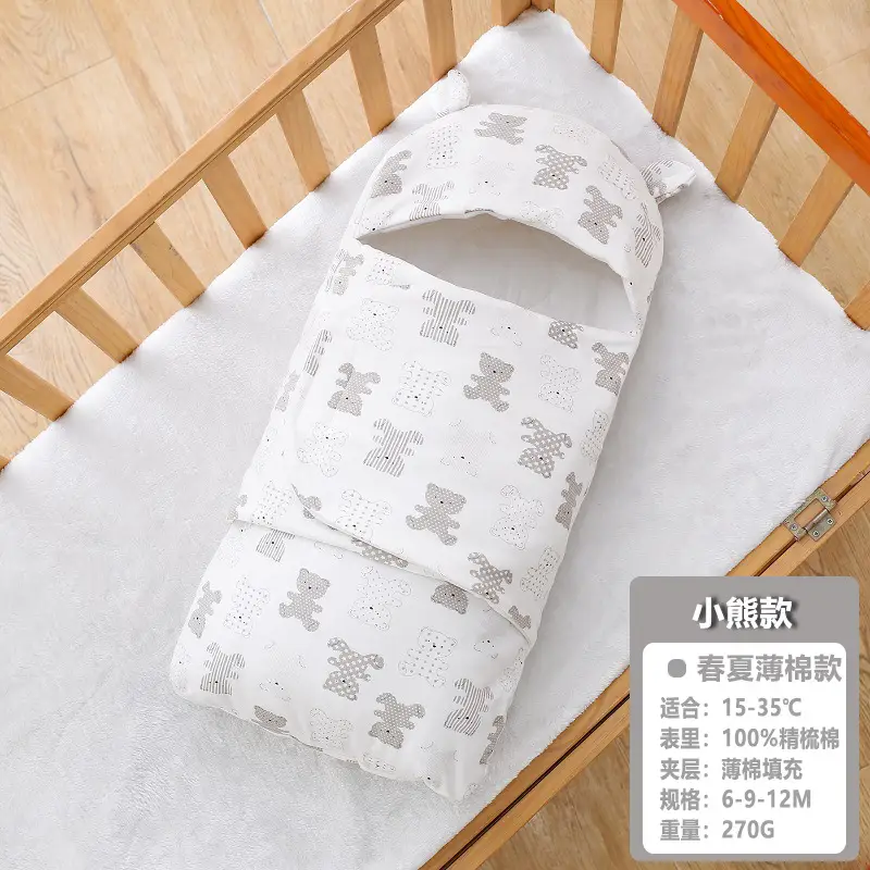 Pure Cotton Newborn Sleeping Bag Spring Autumn Anti-Startle