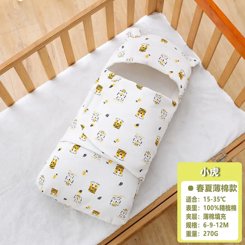 Pure Cotton Newborn Sleeping Bag Spring Autumn Anti-Startle