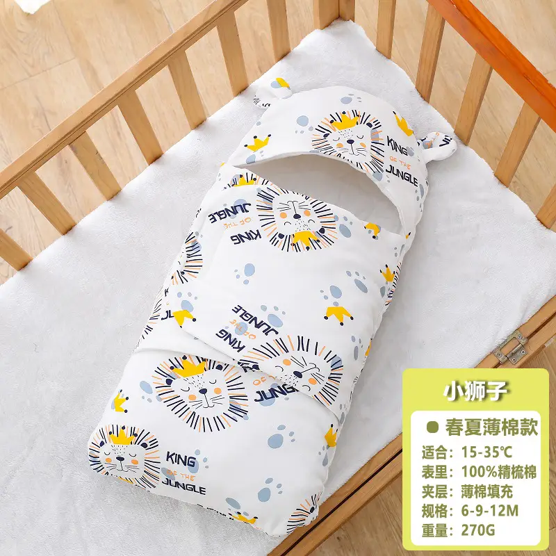 Pure Cotton Newborn Sleeping Bag Spring Autumn Anti-Startle