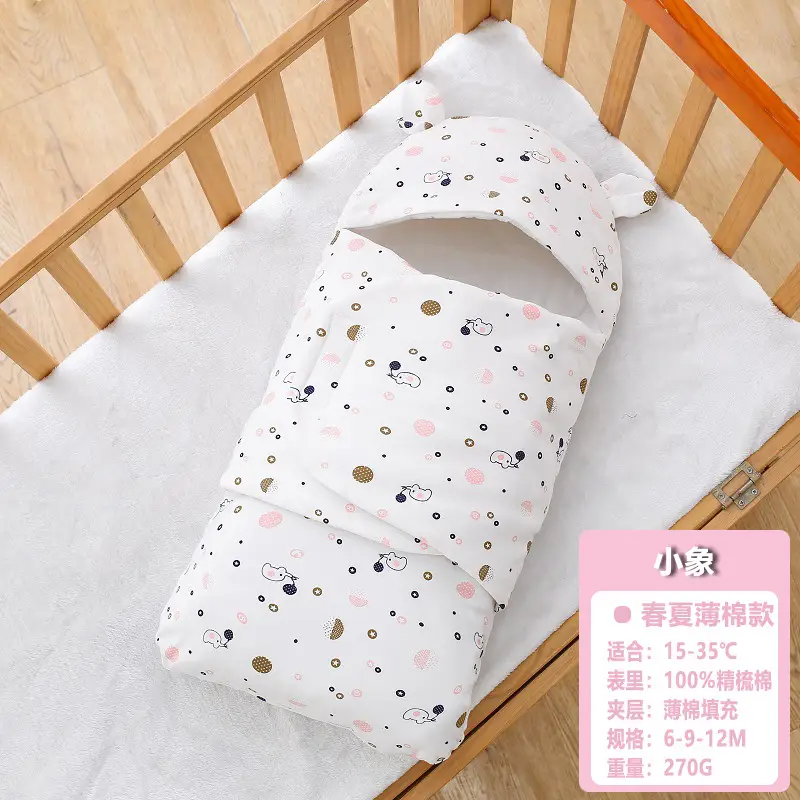 Pure Cotton Newborn Sleeping Bag Spring Autumn Anti-Startle