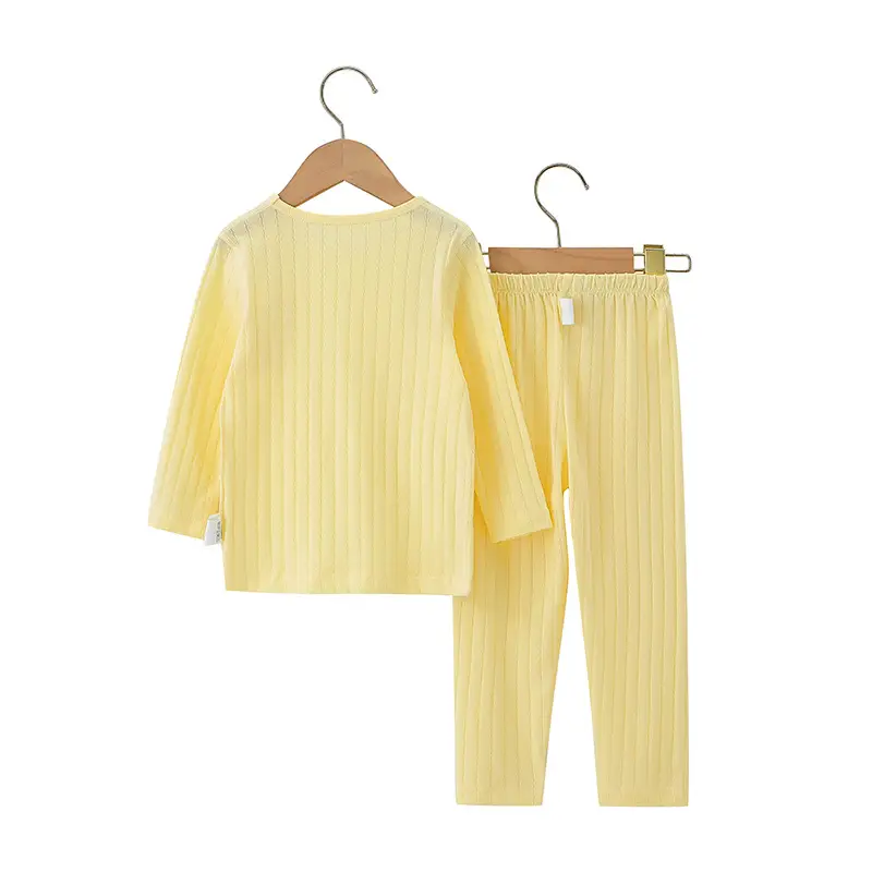 Yellow Long Sleeve Pajama Set for Girls