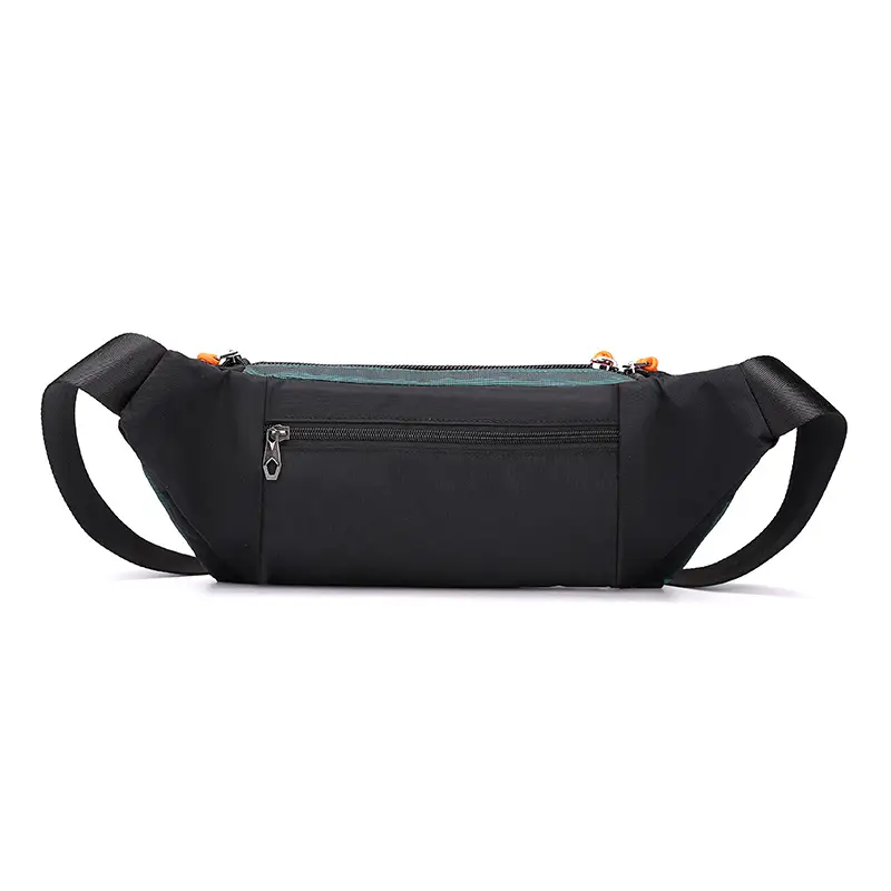 Men's Waterproof Military Style Crossbody Bag Black Orange - Image 9