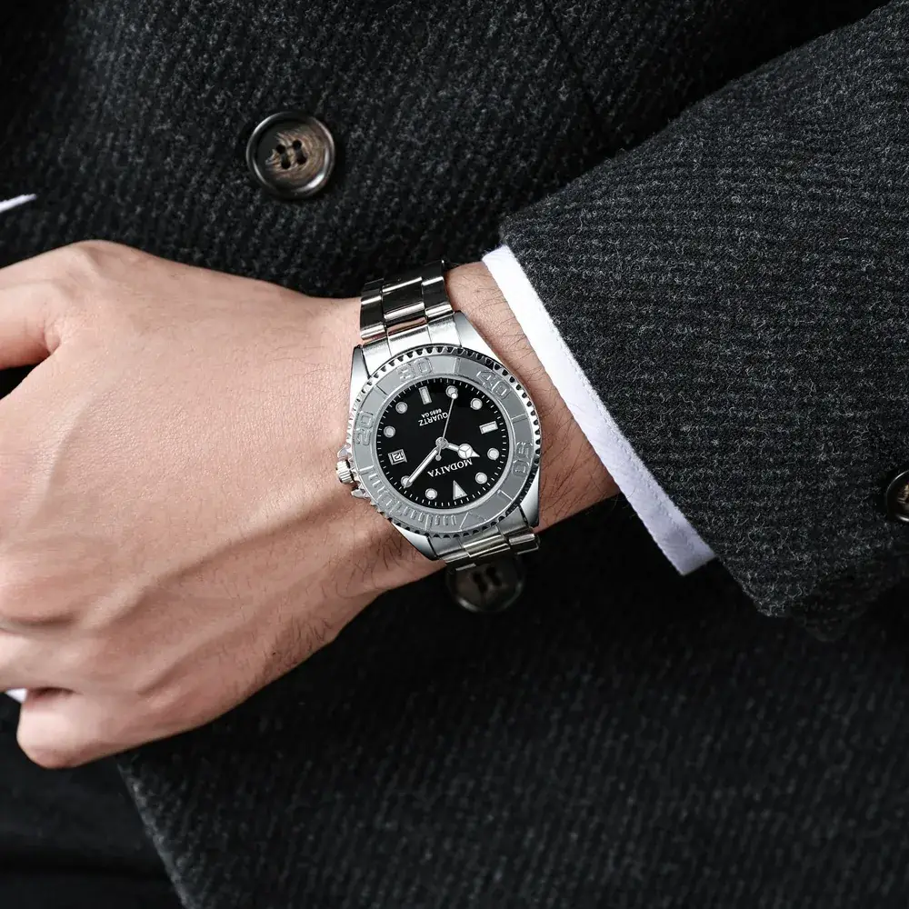 Men's Luminous Quartz Watch with Three-Eye Design - Image 5