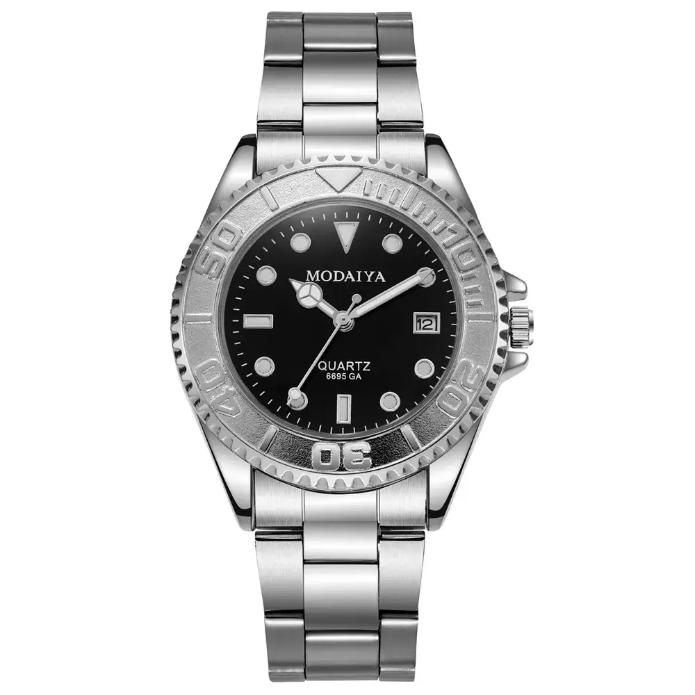 Men's Luminous Quartz Watch with Three-Eye Design - Image 2