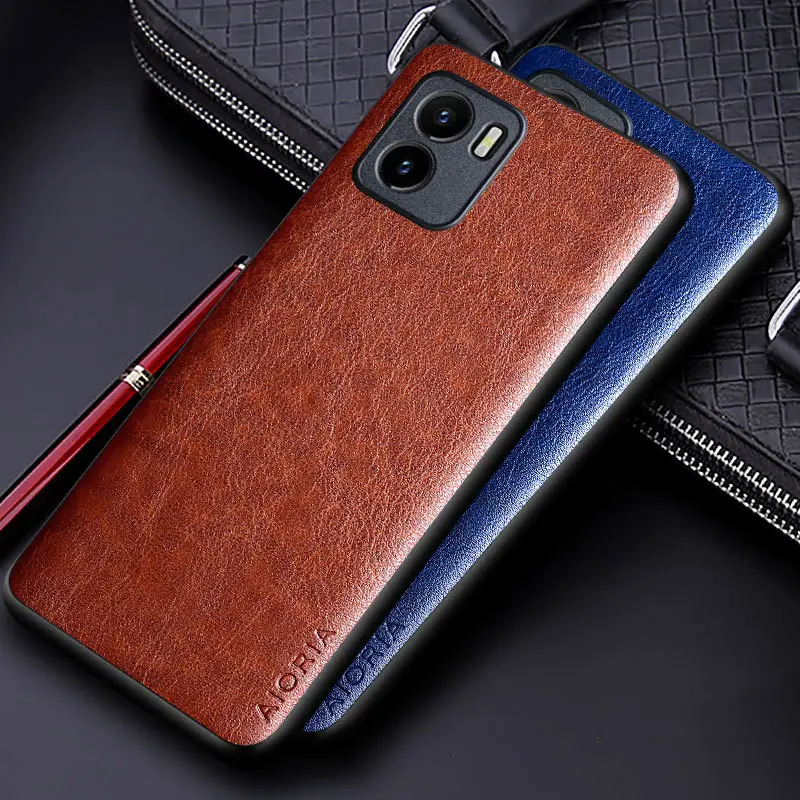 Vivo Mobile Phone Case PU Leather Brown 360° - Image 6