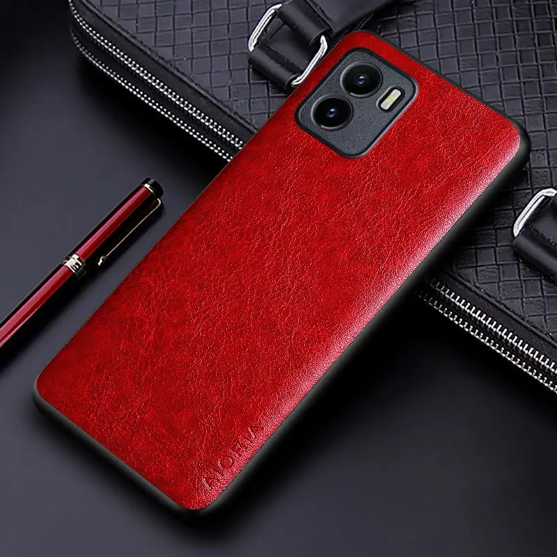 Vivo Mobile Phone Case PU Leather Brown 360° - Image 2