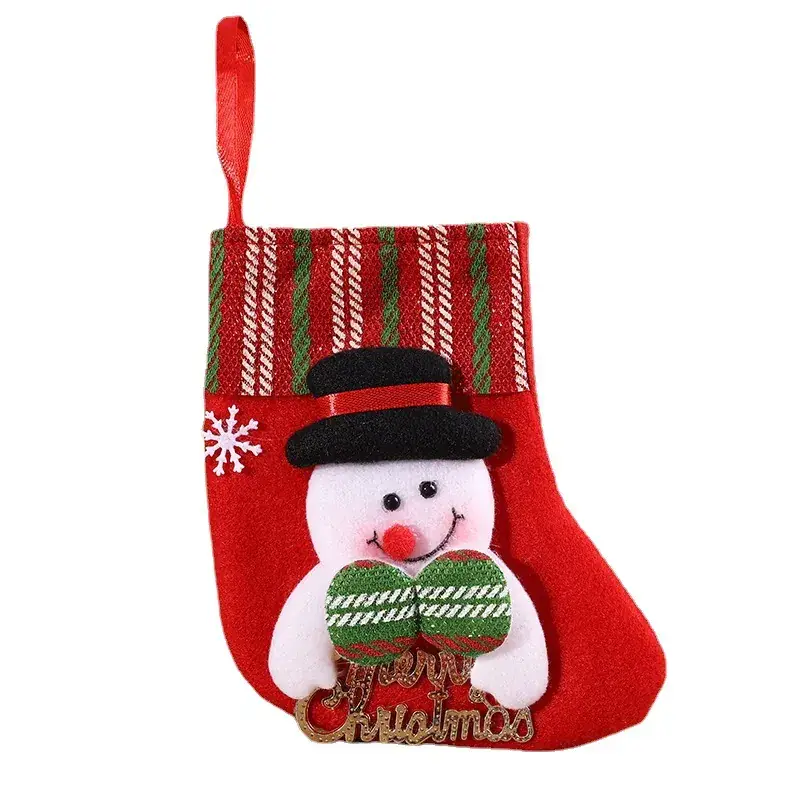Christmas Socks with Santa & Candy Bag Decor