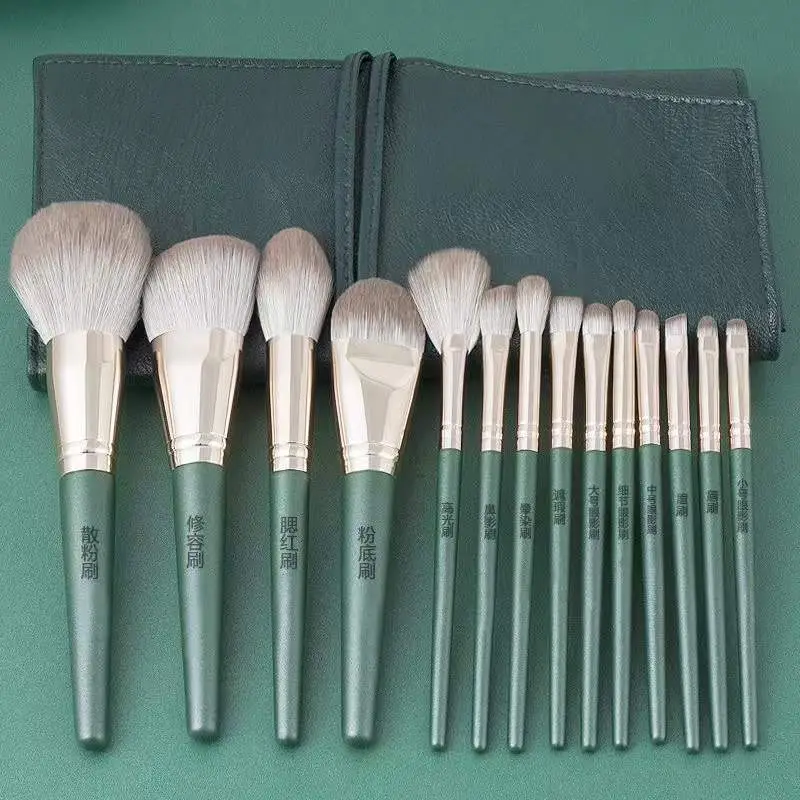 Cangzhou Luyun 14-Piece Makeup Brush Set for Beginners - Image 2
