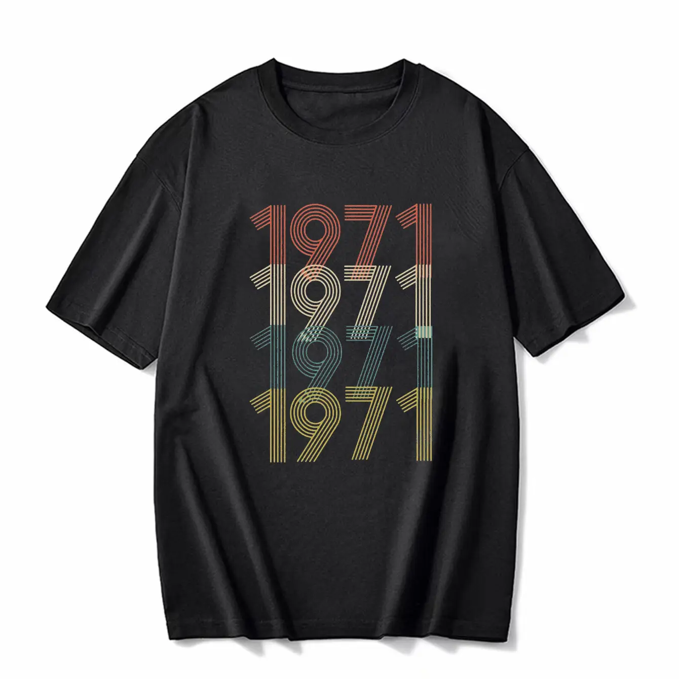Men 1970-1979 Digital Printed T-Shirt Black - Image 12