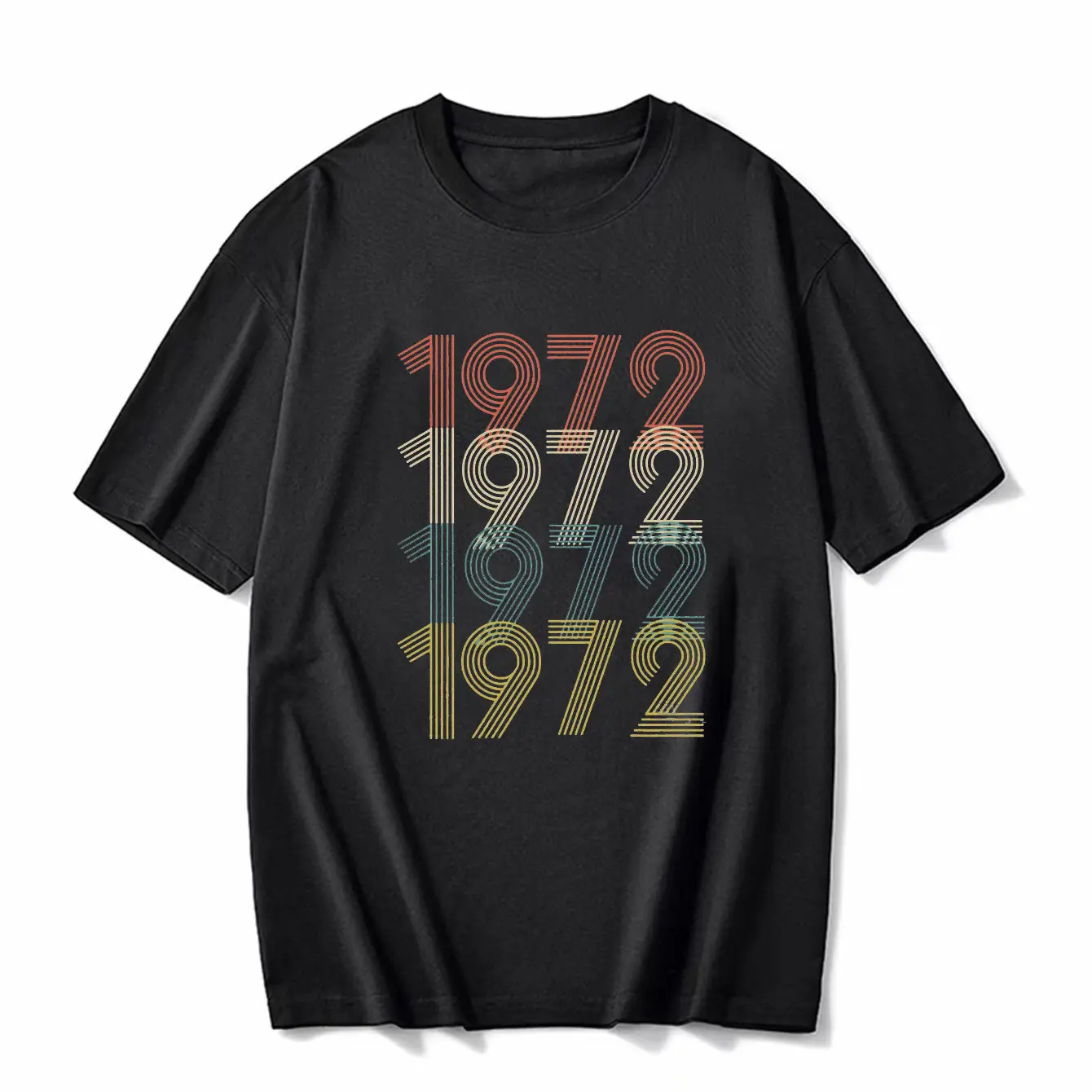 Men 1970-1979 Digital Printed T-Shirt Black - Image 13