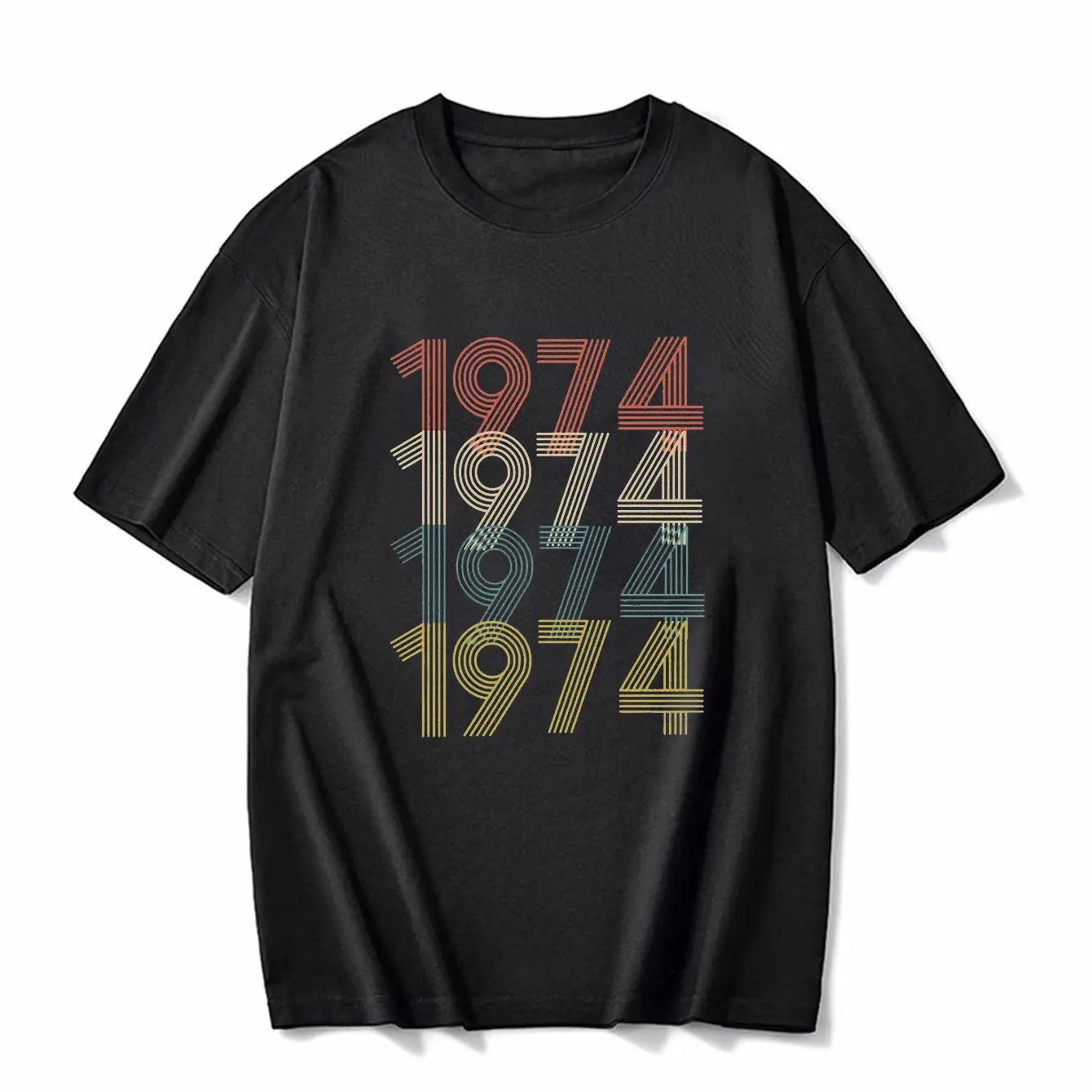 Men 1970-1979 Digital Printed T-Shirt Black - Image 15