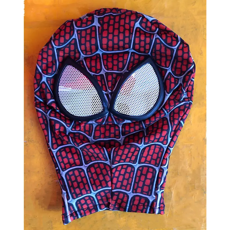 Spider-Man Black Mesh Head Cover Halloween Mask - Image 3