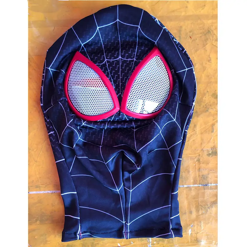 Spider-Man Black Mesh Head Cover Halloween Mask - Image 4