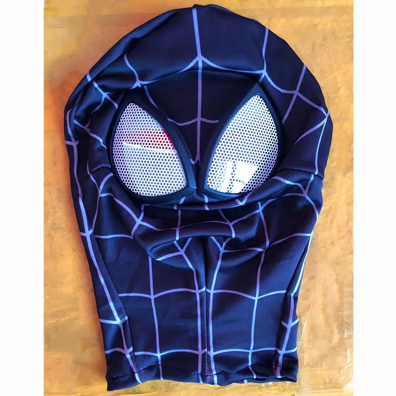 Spider-Man Black Mesh Head Cover Halloween Mask - Image 5