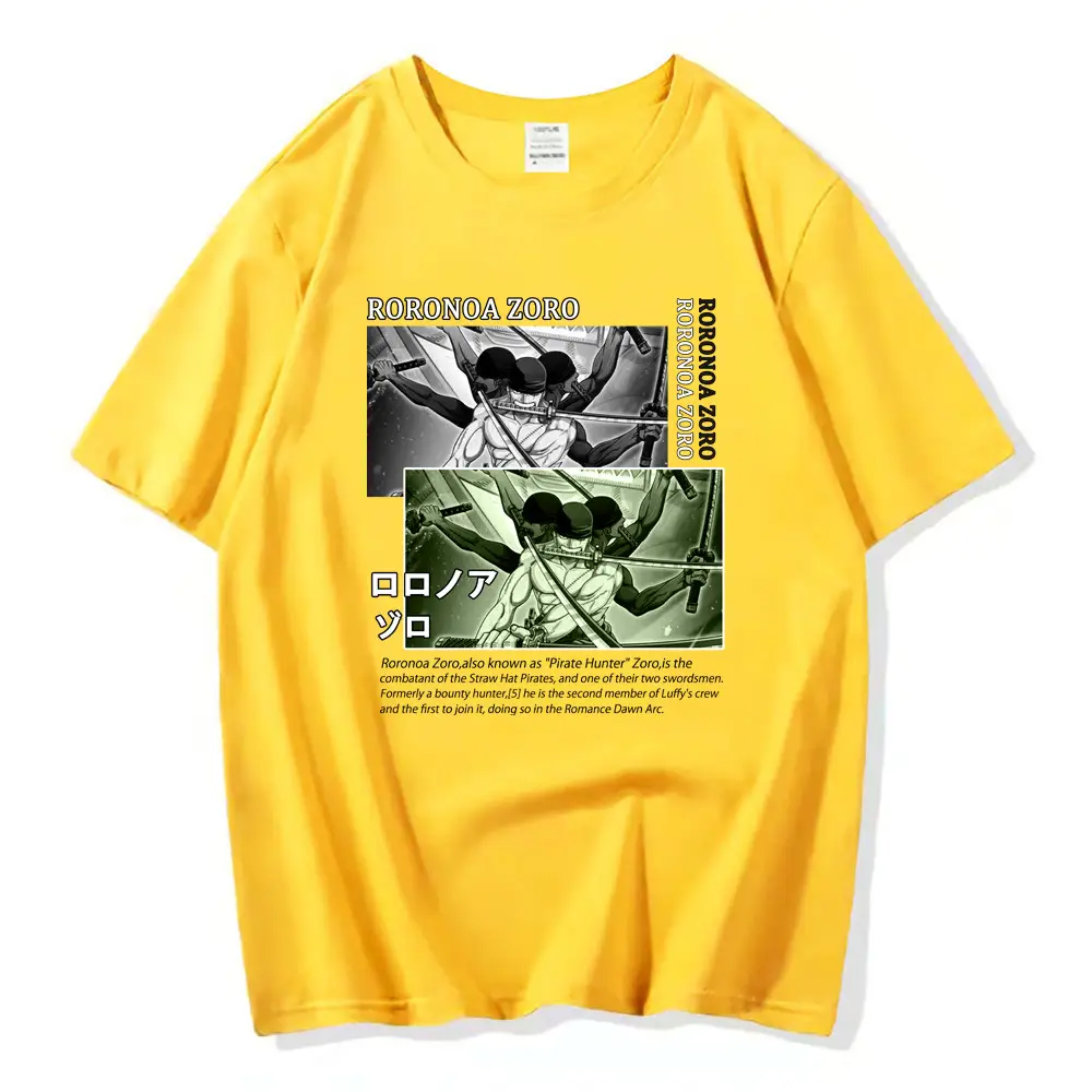 Luffy One Piece T-Shirt Orange Loose Fit - Image 10