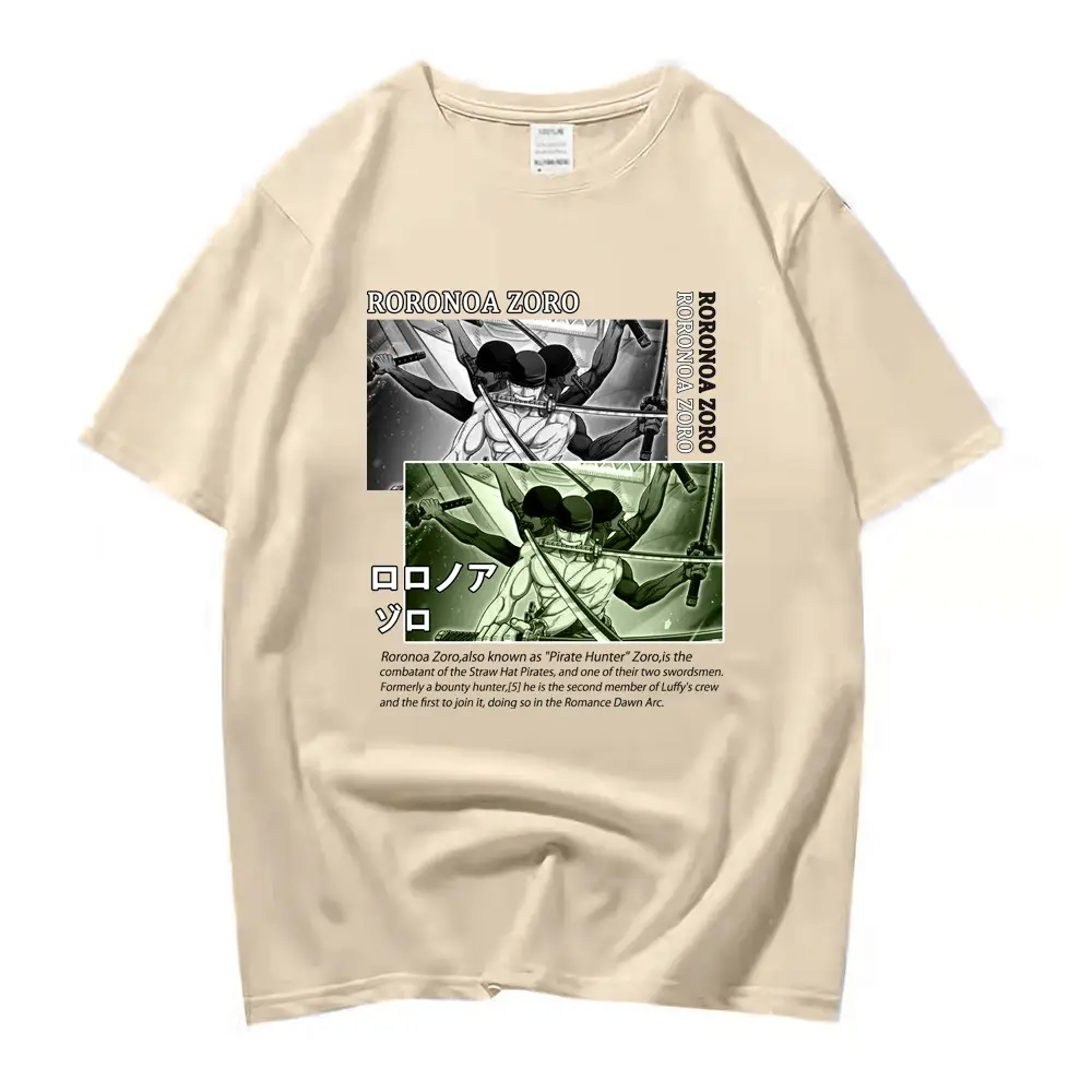 Luffy One Piece T-Shirt Orange Loose Fit - Image 3