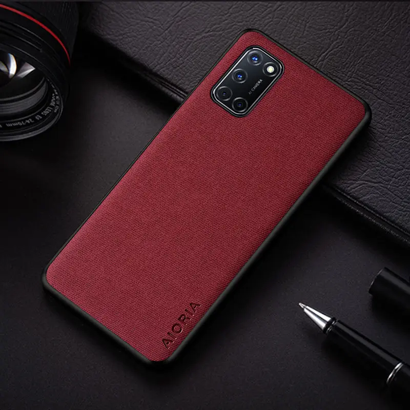 OPPO A52/A72/A92 Black Leather Mobile Case - Image 4