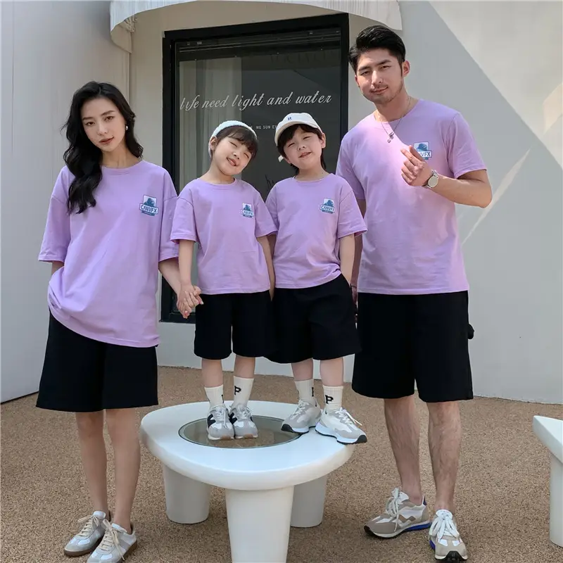 Tuma Tuo Kids T-Shirt Purple Pure Cotton Casual Family Wear - Image 5