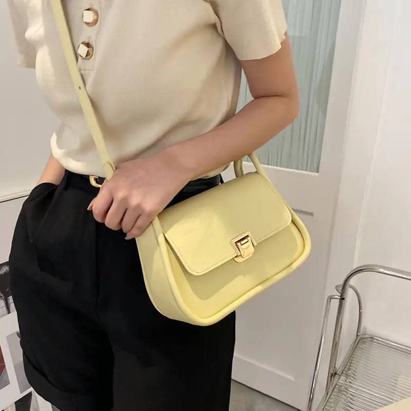 Women Crossbody Bag Yellow Square Korean Style 2026 - Image 6