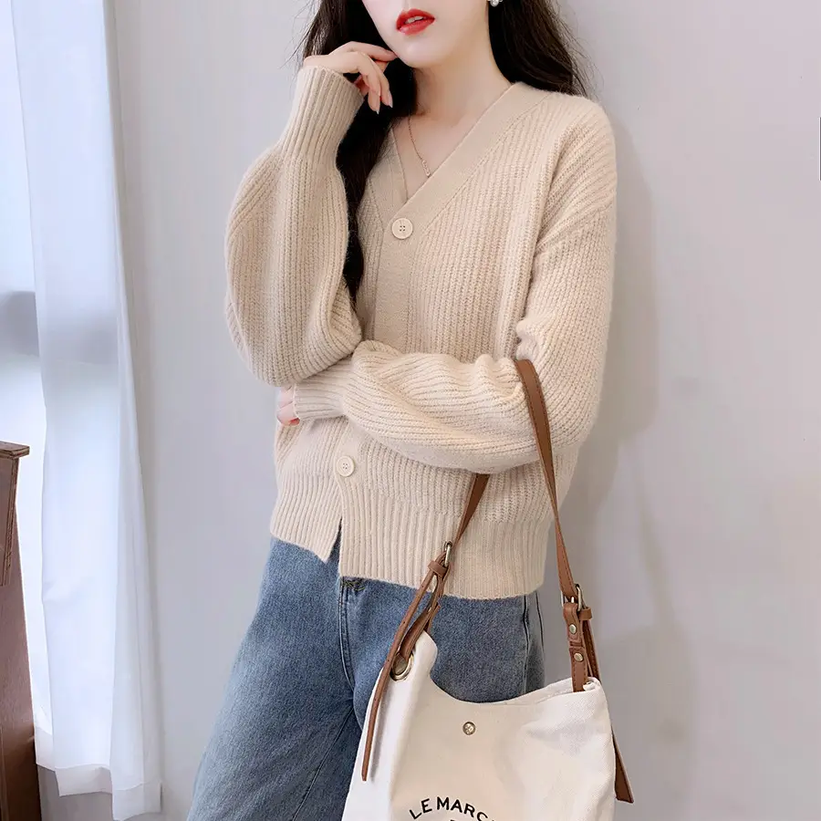 Women's Sweet Knitted Cardigan Coat Spring Autumn Outfit - Image 2