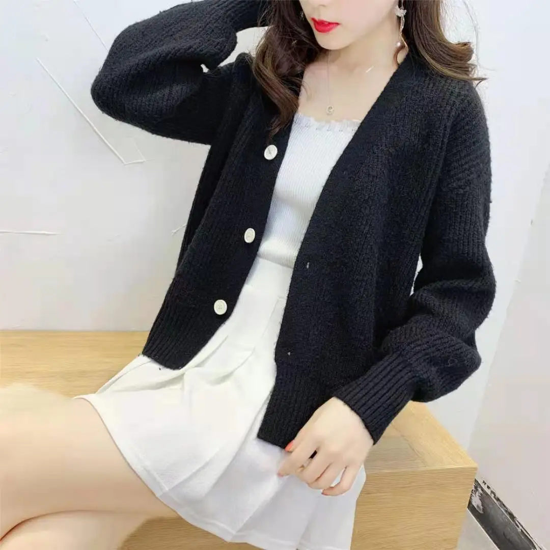 Women's Sweet Knitted Cardigan Coat Spring Autumn Outfit - Image 6
