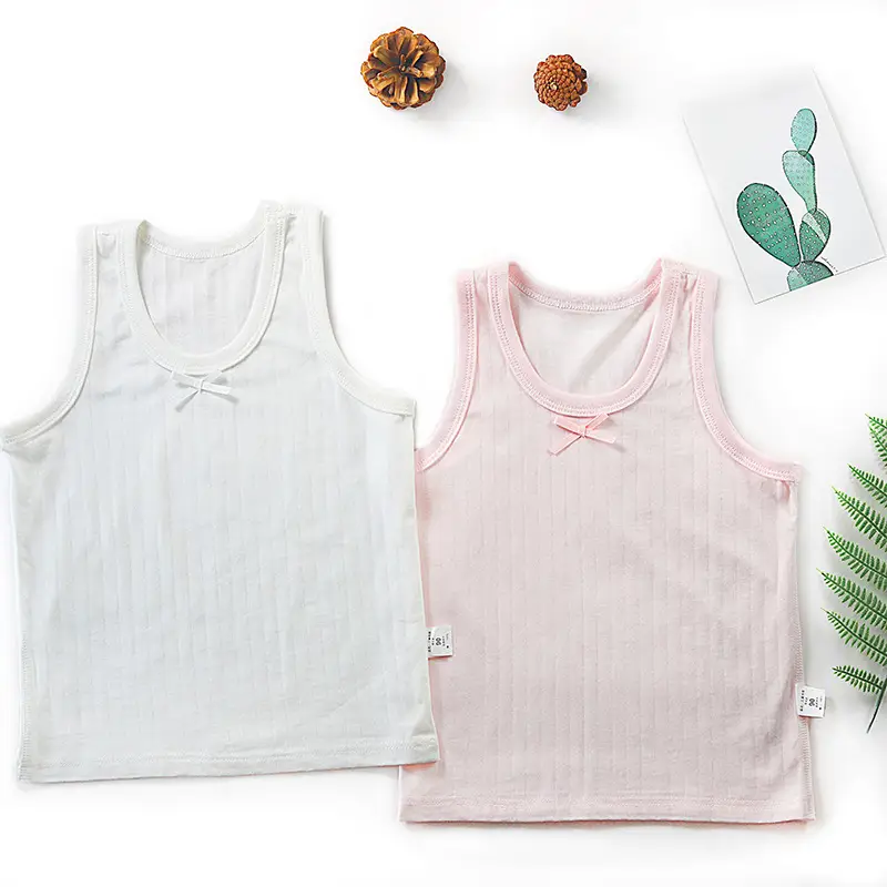 Pink Cotton Seamless Tank Tops 2-Pack for Girls - Image 5