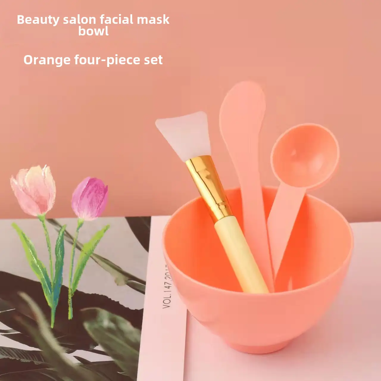 Blue Beauty Salon Facial Tools Set with Blending Brush