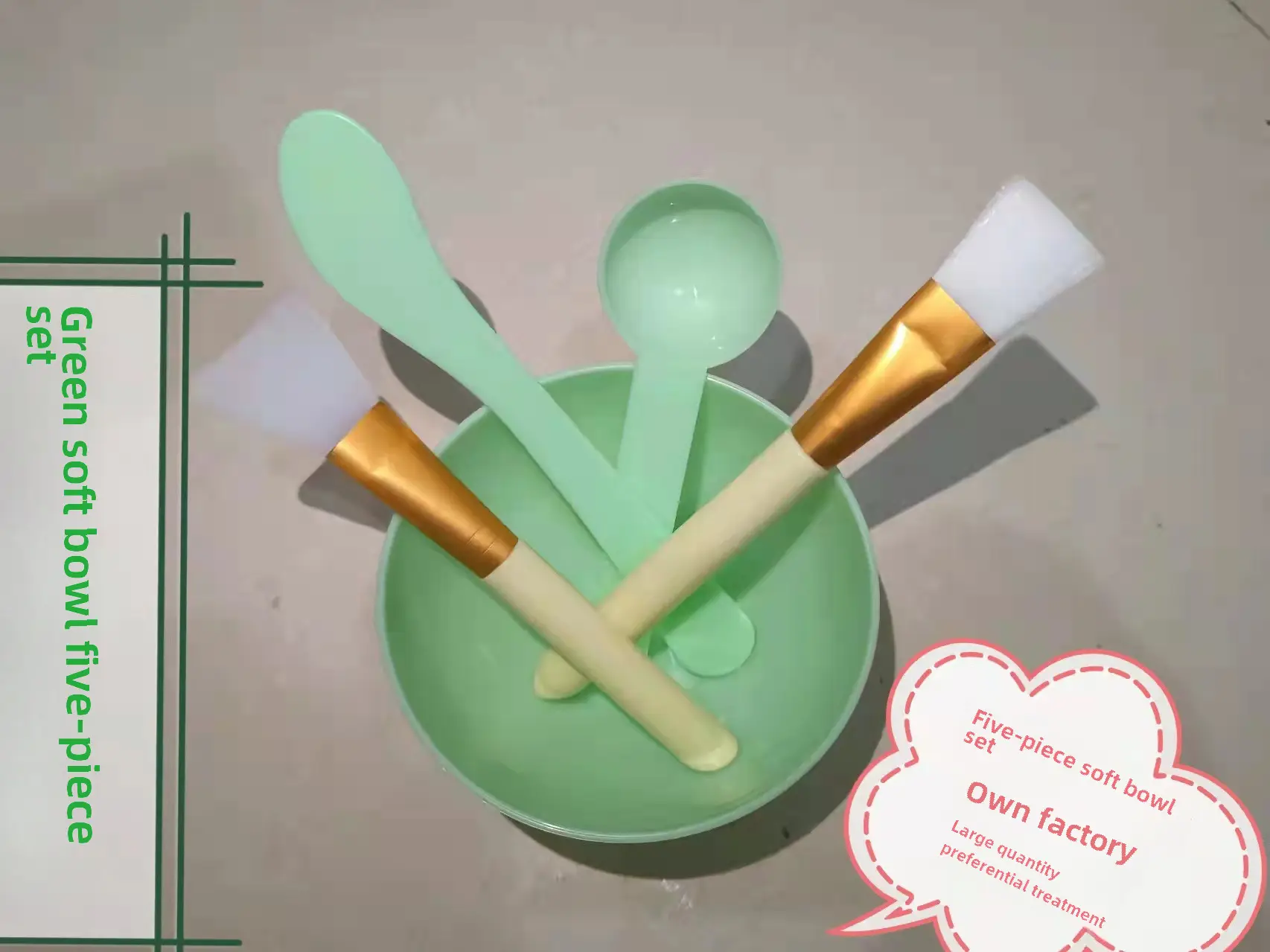 Blue Beauty Salon Facial Tools Set with Blending Brush