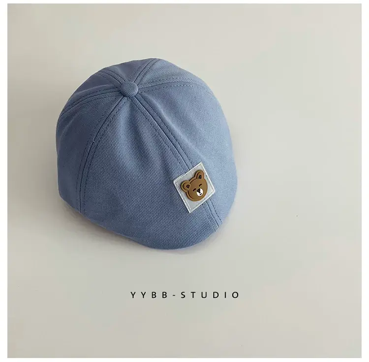 Blue Korean Bear Cap for Boys 1-2 Years — feature 10