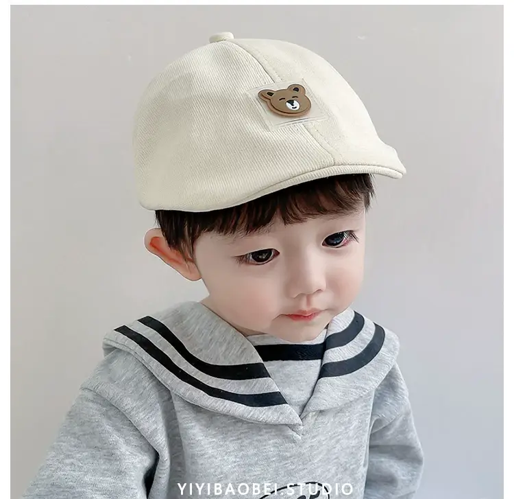 Blue Korean Bear Cap for Boys 1-2 Years — feature 15